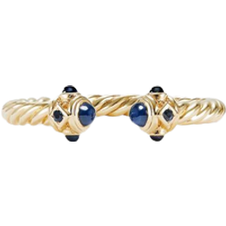 David Yurman Renaissance Ring - Gold/Blue Sapphire