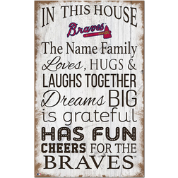 Fan Creations Atlanta Braves Personalized In This House Sign