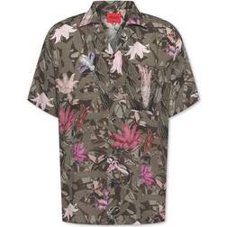 HUGO BOSS Ellino Foliage Print Camp Shirt - Miscellaneous