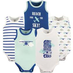 Luvable Friends Sleeveless Bodysuits 5-pack - Airplane (10137073)