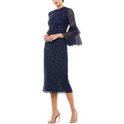 Mac Douglas Sequined Midi Dress - Navy