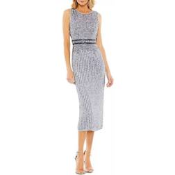 Mac Douglas Sequined Midi Dress - Platinum