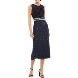 Mac Douglas Sequined Midi Dress - Navy