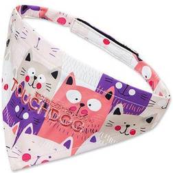 Petlife Touchdog Head-Popper Fashion Designer Printed Velcro Dog Bandana M