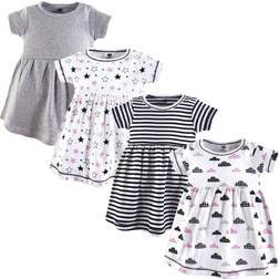 Hudson Toddler Cotton Dress 4-pack - Stars & Clouds ( 10153200)