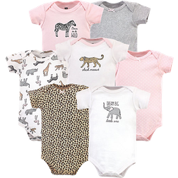 Hudson Cotton Bodysuits 7-pack - Modern Pink Safari (10152346)