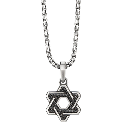 David Yurman Deco Star of David Pendant - Silver/Diamonds