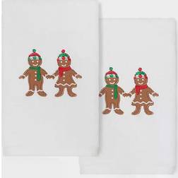 Linum Christmas Gingerbread 2-pack Guest Towel White (76.2x40.64cm)