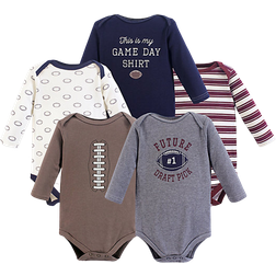 Hudson Long Sleeve Bodysuits 5-pack - Football (10155748)