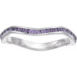 Traditions Jewelry Company June Birthstone Stackable Wave Ring - Silver/Purple