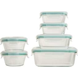 OXO 12 Piece Smart Seal Glass Food Storage Container Set Boîte alimentaire 12pcs