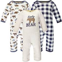 Hudson Baby Cotton Coveralls 3-pack - Moose Bear (10117335)