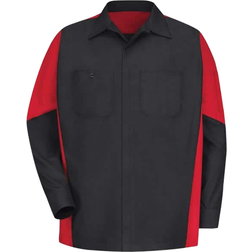 Red Kap Long Sleeve Crew Shirt - Black/Red