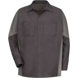 Red Kap Long Sleeve Crew Shirt - Charcoal/Light Grey