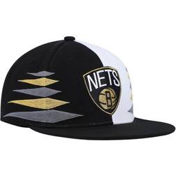 Mitchell & Ness Brooklyn Nets Diamond Cut Snapback Hat Men - Black/White