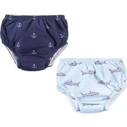 Hudson Baby Swim Diapers 2-pack - Blue Gray Shark ( 10325264)