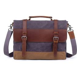 TSD Brand Fountain Valley Briefcase - Grey