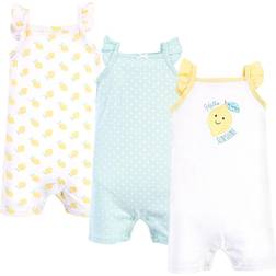 Hudson Baby Rompers 3-pack - Mint Lemon (10116637)