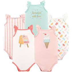 Hudson Sleeveless Bodysuits 5-pack - Ice Cream (10155340)