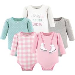 Little Treasure Long-Sleeve Bodysuits 5-pack - Ice Skates (10171041)