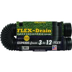 FLEX-Drain 4 in. x 12 ft. Copolymer Perforated Drain Pipe, Black