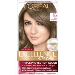 L'Oréal Paris Excellence Creme Level 3 Permanent Haircolor 6A Light Ash Brown