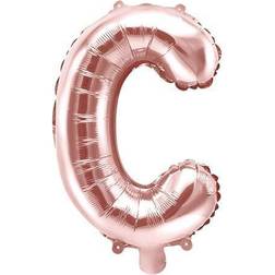 PartyDeco Folie ballong BOKSTAVER Rosaguld, 35 cm C