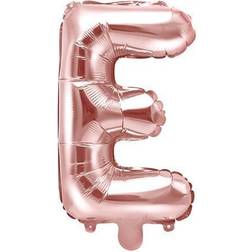 PartyDeco Folie ballong BOKSTAVER Rosaguld, 35 cm E