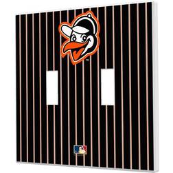 Fan Creations Baltimore Orioles 1955 Cooperstown Pinstripe Double Toggle Light Switch Plate