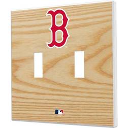 Strategic Printing Boston Red Sox Baseball Bat Design Double Toggle Light Switch Plate