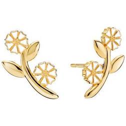 Lund Copenhagen Marguerite Earring Tree of Life - Gold/White