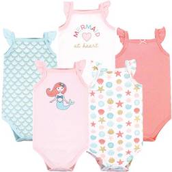 Hudson Baby Sleeveless Bodysuits 5-Pack - Coral Mint Mermaid (10116751)