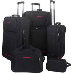 vidaXL Travel Luggage Set of 5 - Black