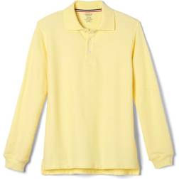 French Toast Long Sleeve Pique Polo - Yellow