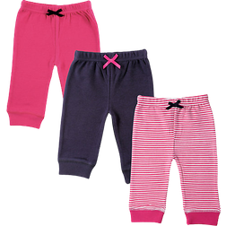 Luvable Friends Baby's Tapered Ankle Pants 3-pack - Pink Stripes (10132119)