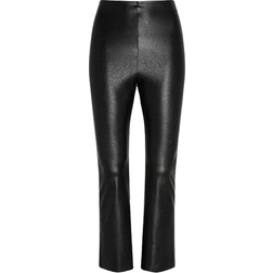 Commando Faux Leather Cropped Flare Pant - Black