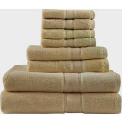 Madison Park Signature 8-pack Bath Towel Beige (137.16x76.2cm)