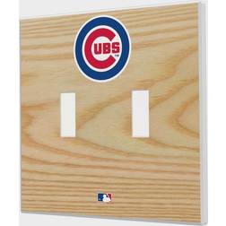 Strategic Printing Chicago Cubs Baseball Bat Design Double Toggle Light Switch Plates