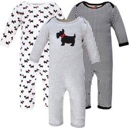 Hudson Baby Cotton Coveralls 3-pack - Scottie Dog ( 10117407)