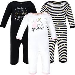 Hudson Baby Cotton Coveralls 3-pack - Sparkle Unicorn (10117413)