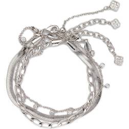 Kendra Scott Kassie Set of 3 Chain Bracelets - Rhodium/Transparent