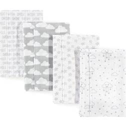 Hudson Flannel Burp Cloth 4-pack Clouds