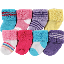 Luvable Friends Socks 8-pack - Pink Stripe (10728010)