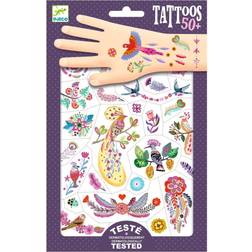 Djeco tattoo's Bright birds