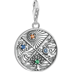 Thomas Sabo Charm Club Collectable 4 Elements Charm Pendent - Silver/Orange/Blue/Green