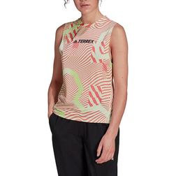 adidas Terrex Parley Agravic Trail Running Tank Top Women - Almost Lime/Acid Red