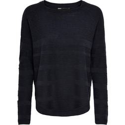 Only Caviar Texture Knitted Pullover - Night Sky