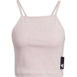 Adidas Women's Studio Lounge Rib Tank Top - Botanic Pink Mel