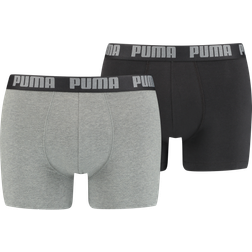 Puma Basic Boxer 2-pack - Black/Grey