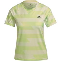 Adidas Fast Allover Print T-shirt Women - Almost Lime/Pulse Lime